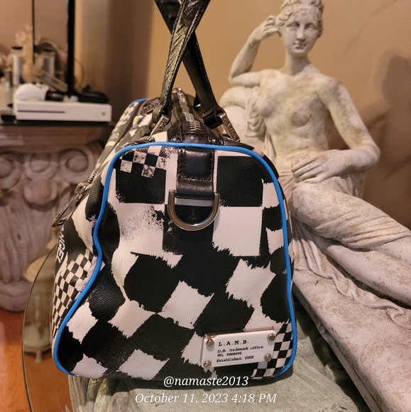 L.A.M.B. by Gwen Stefani Bristol Dartboard Satchel Luxury Designer Bag #582 - Picture 16 of 16